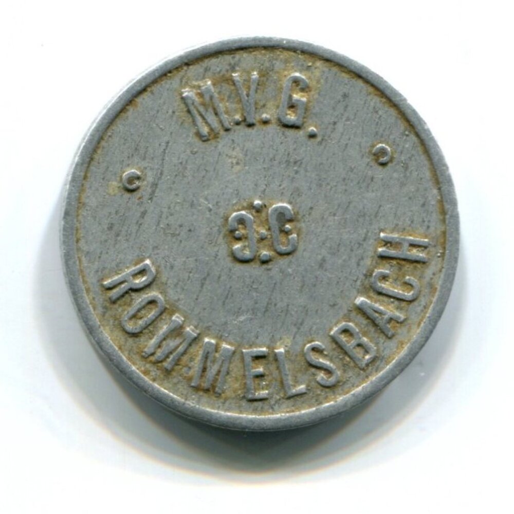Germany M.V.G. Rommelsbach Plastic Milk Token (b731-13)